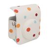 Instant Camera Bag with Adjustable Shoulder Strap PU Colored Dots Detachable Top Cover Instant