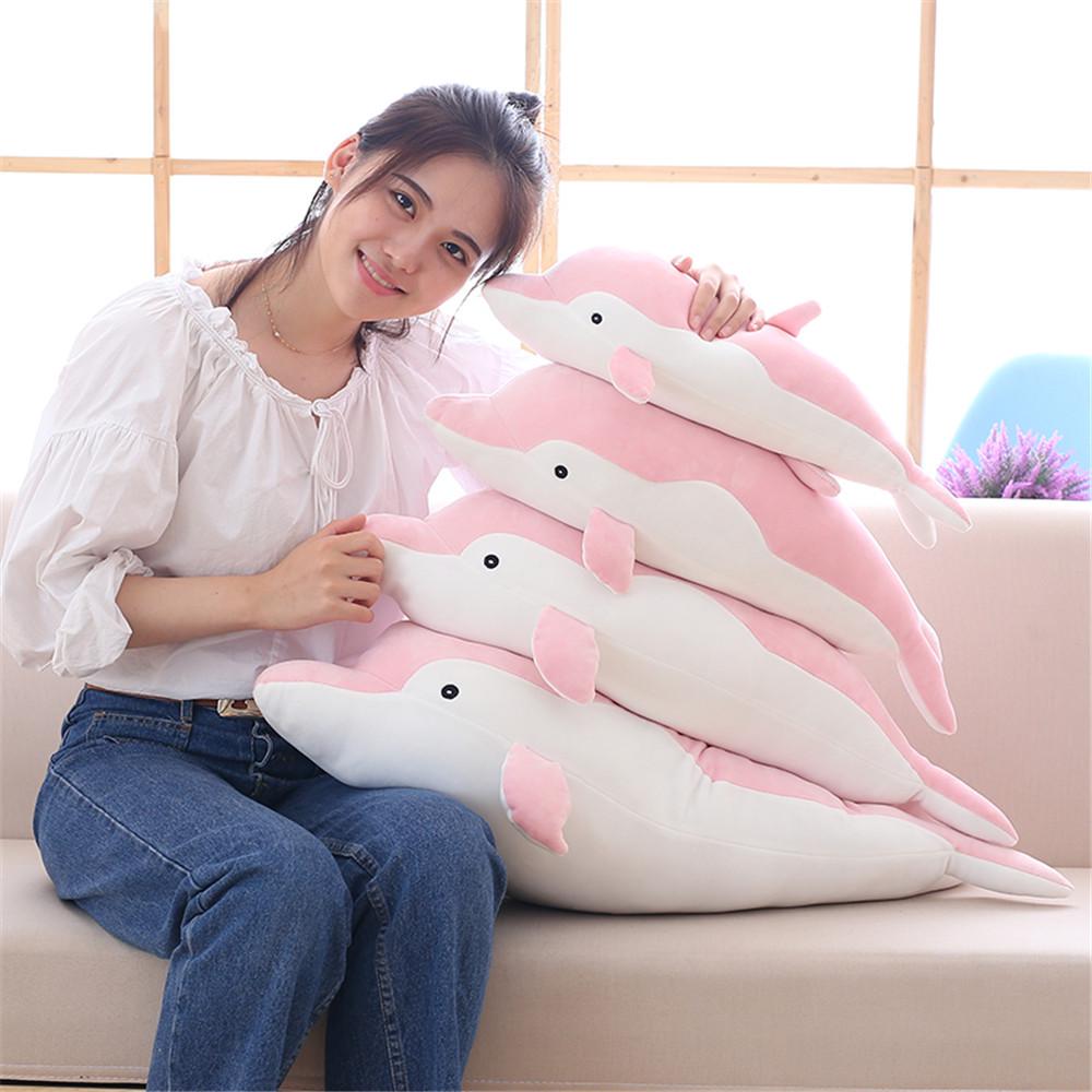 Cat's Love Dolphin Doll: Soft Down Cotton Cushion & Soothing Plush Whale Toy for Children