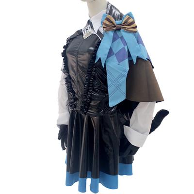 Lynette Cosplay   Costume Wig Fontaine Lyney Leather Uniform Dress Long Hair Ears Skirt Glove Outfit Tail Magician