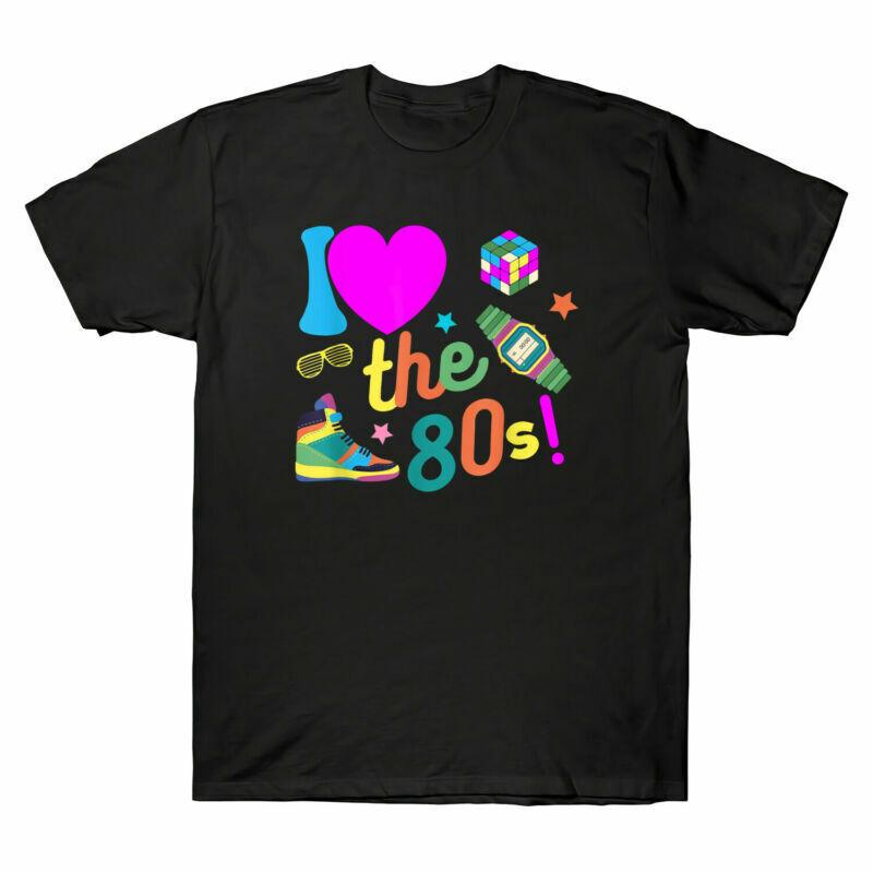 Funny Tshirt Funny Unisexs Gift Tee Cotton 80s Party Costume 80s I The Love S