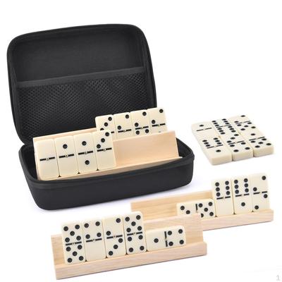 Double Six Domino Game 28 Dominoes with Portable Box Travel Toy Table Classic Tiles for