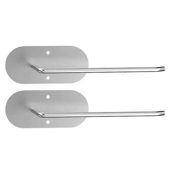 

2 шт. органайзер с крышкой стакана из нержавеющей стали без дрели, клей под шкафом, многофункциональная крышка для кухонного бумажного полотенца S серебряный