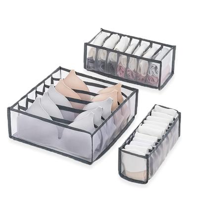Organizador de Ropa para Cajones, Caja Plegable de Almacenamiento para Ropa Compartimento de Malla para Jeans Finos Pantalones Camiseta Leggings Sujetador Ropa Interior Calcetines