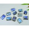 11Pcs Natural Labradorite One Side Cabochon and Checker Cut Octagon Gemstone LM-1226