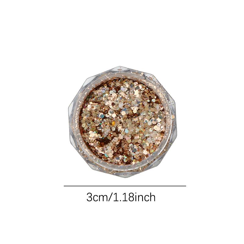 1 Pudełko Holograficzne Czyste Błyszczące Płatki Brokatu Błyszczące Grube Opalizujące Złote Srebrne Metaliczne Syrenie Puder do Zdobienia Paznokci Cekiny