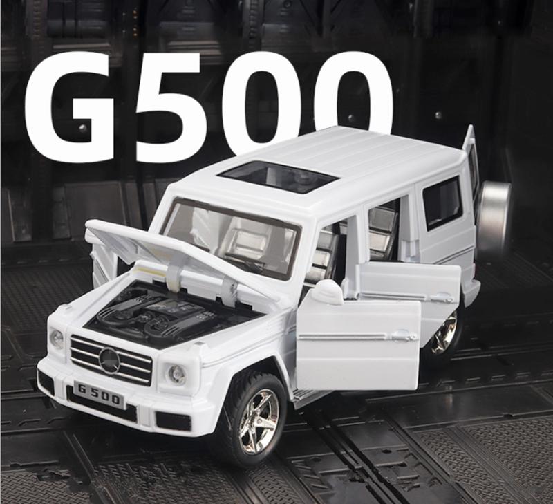 

1:32 G65 G500 Alloy Car Model Diecasts Metal Toy Off-road Vehicles Car Model Simulation Sound and Light Collection Kids Toy Gift белый