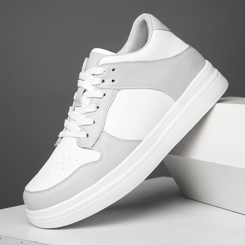 Invisible Inner Height Increase 8Cm Spring Men'S Shoes Breathable Shoes Men'S Versatile Platform White Shoes Casual Board