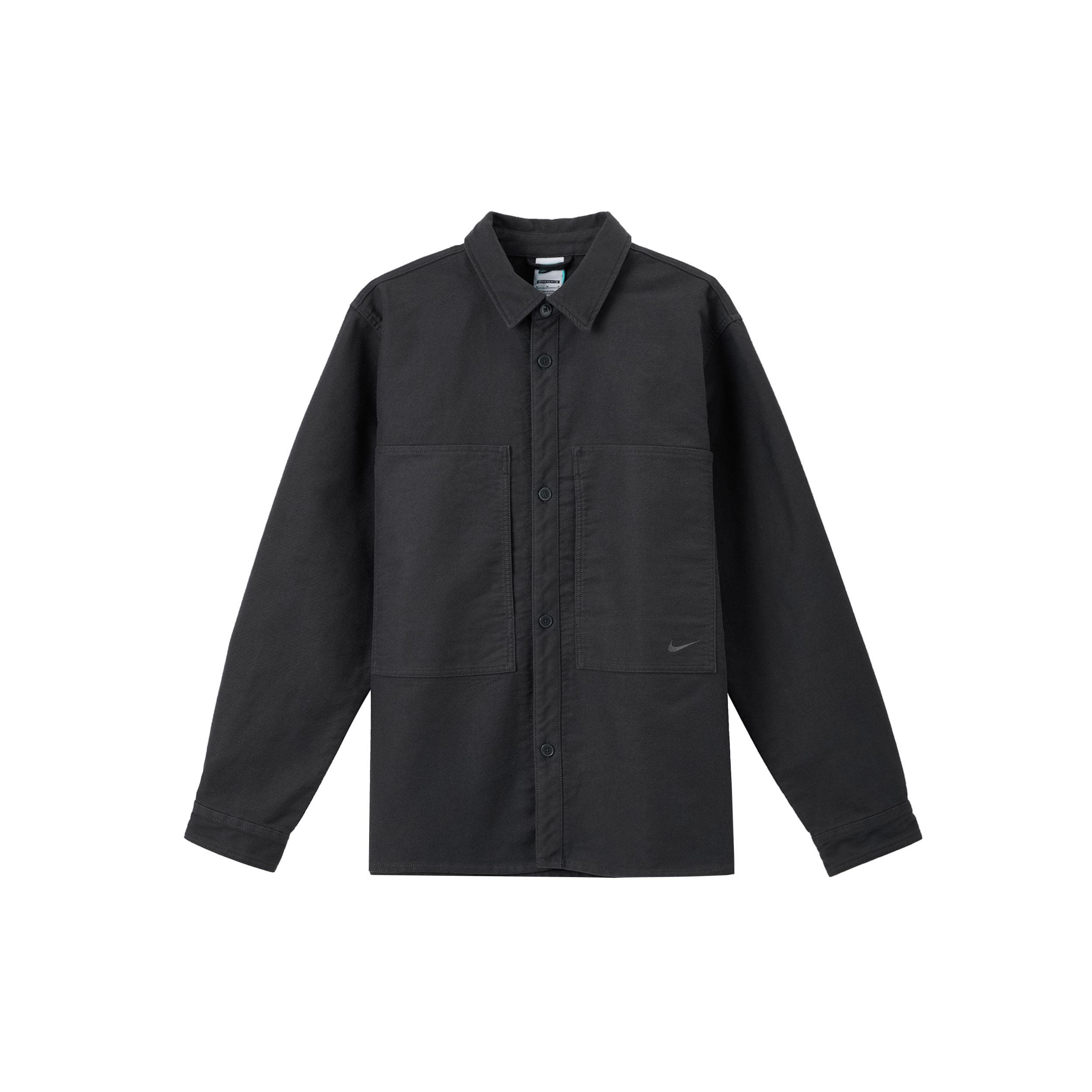 Nike Swoosh Solid Color Breathable Long Sleeve Shirt Men Shirts Black FB7743-060 XL