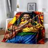 Bob Marley Music Throws Blanket for Kid Couch Sofa Travel Home Hiking Picnic Bed Beding Super Soft Flannel Blanket Birthday Gift