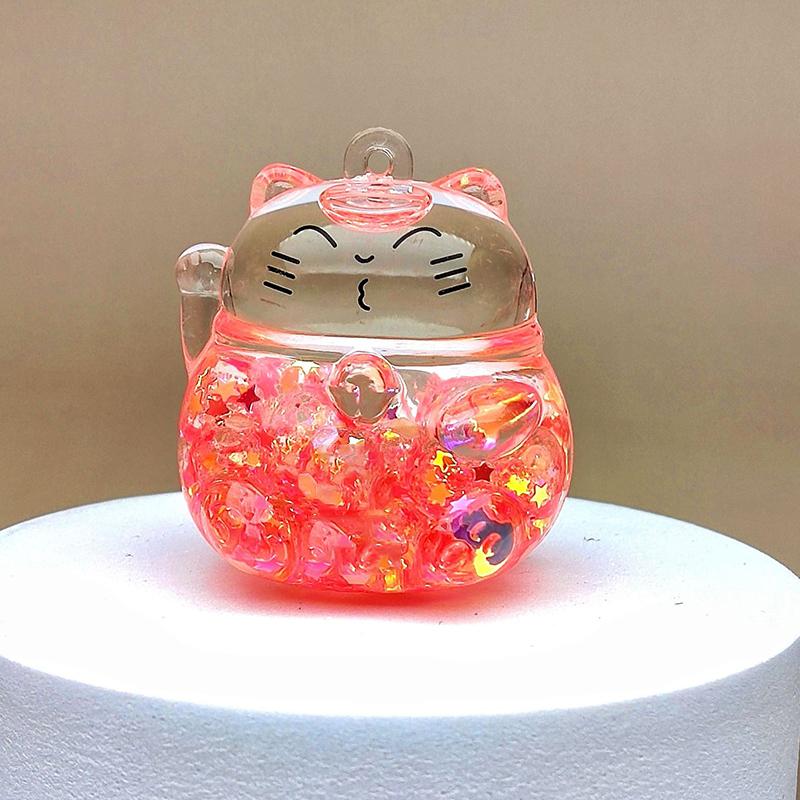 1Pcs Mini Resin Cartoon Cat Miniature Figures 3D Luminous Little Ornament Micro Landscape Diy Dollhouse Garden Decoration Craft