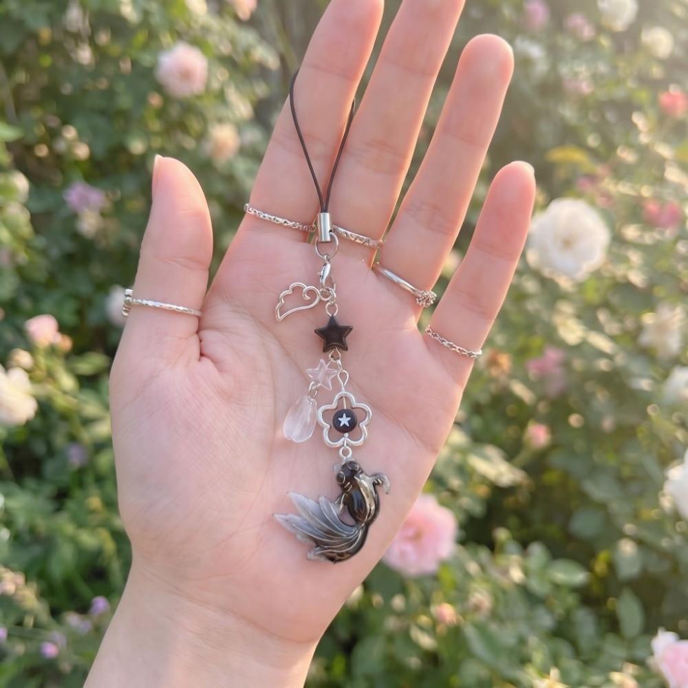 Simulation Fish Mobile Phone Chain Plastic Keychain Charms Lucky Koi Phone Pendant  Car Key Jewelry