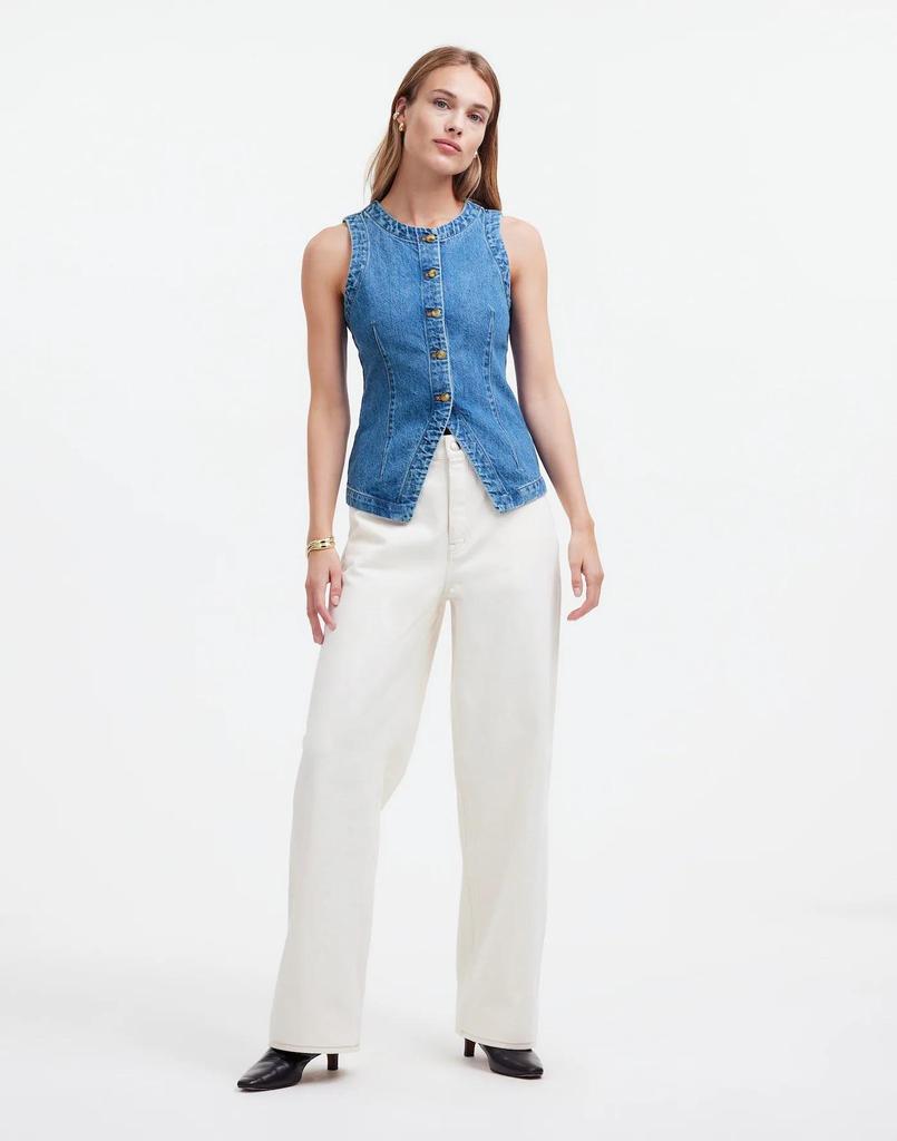 2025 Summer European & American Sleeveless Slimming Denim Women's Vest