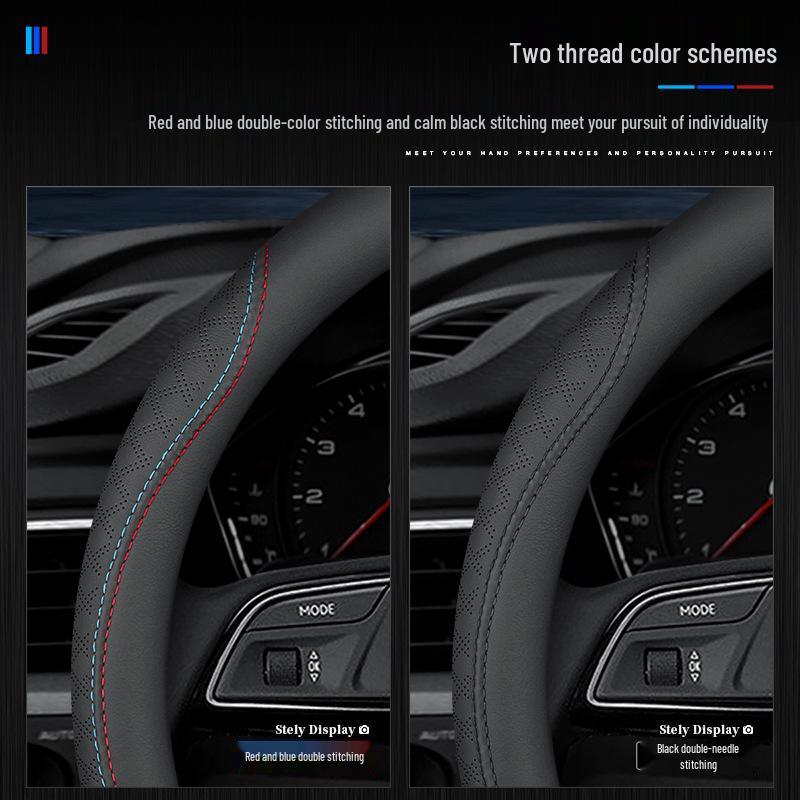 Genuine Leather Steering Wheel Cover for Roewe i5, RX5, MAX, 8550, 360, 350, i6, Ei5, RX3, iMAX