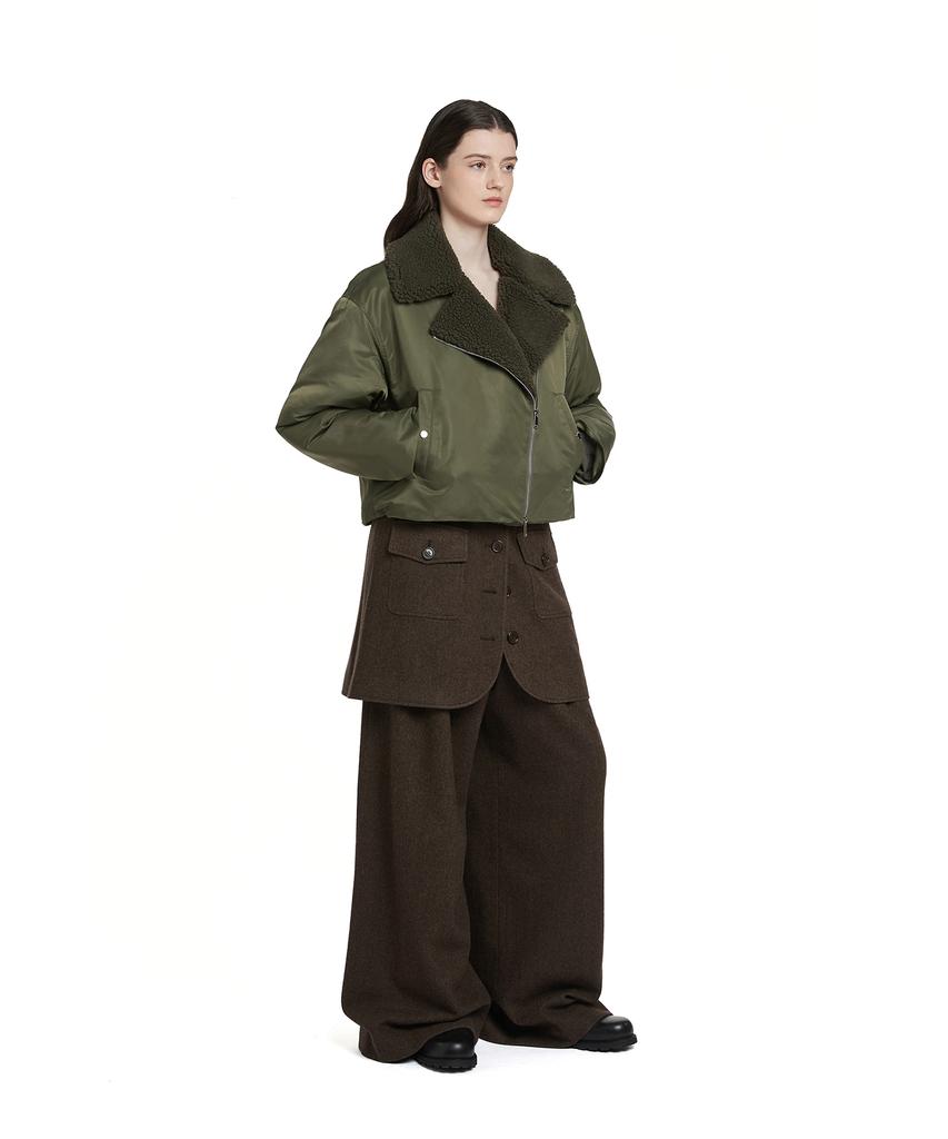 Trunk Project Buttoned Miniskirt_Brown