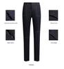 Men's Slim Fit Double-Breasted Gray Striped Suit - British Style Business Casual/Formal Tuxedo for Groom or Wedding.