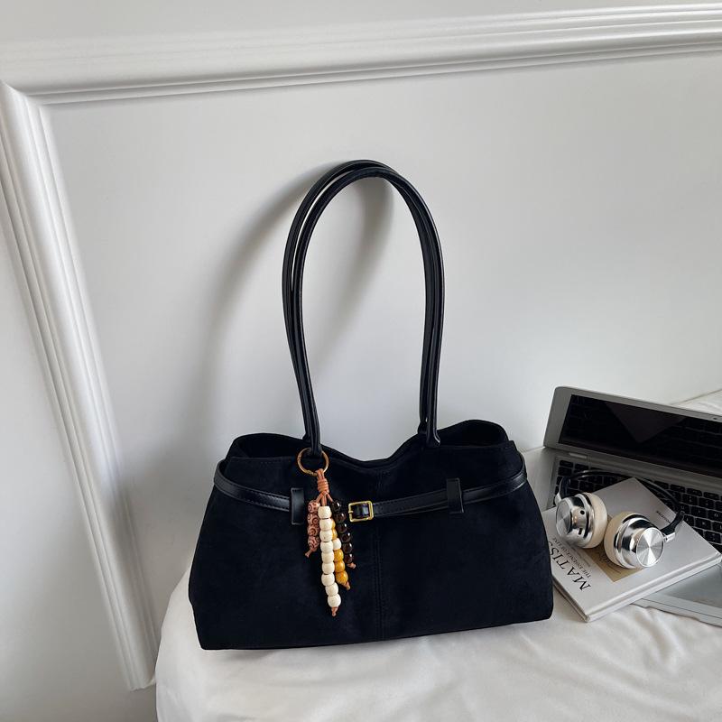 

2025 новая женская портативная сумка-тоут большой вместимости чёрный