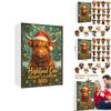 Christmas Calendar Blind Box Highland Cow Acrylic Ornaments For Holiday Decor And Gift Giving