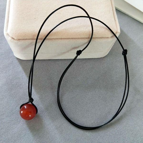 Agate Necklace Pair for Couples or Friends - Unisex Student Style Accessories, Perfect Girlfriend Birthday Gift