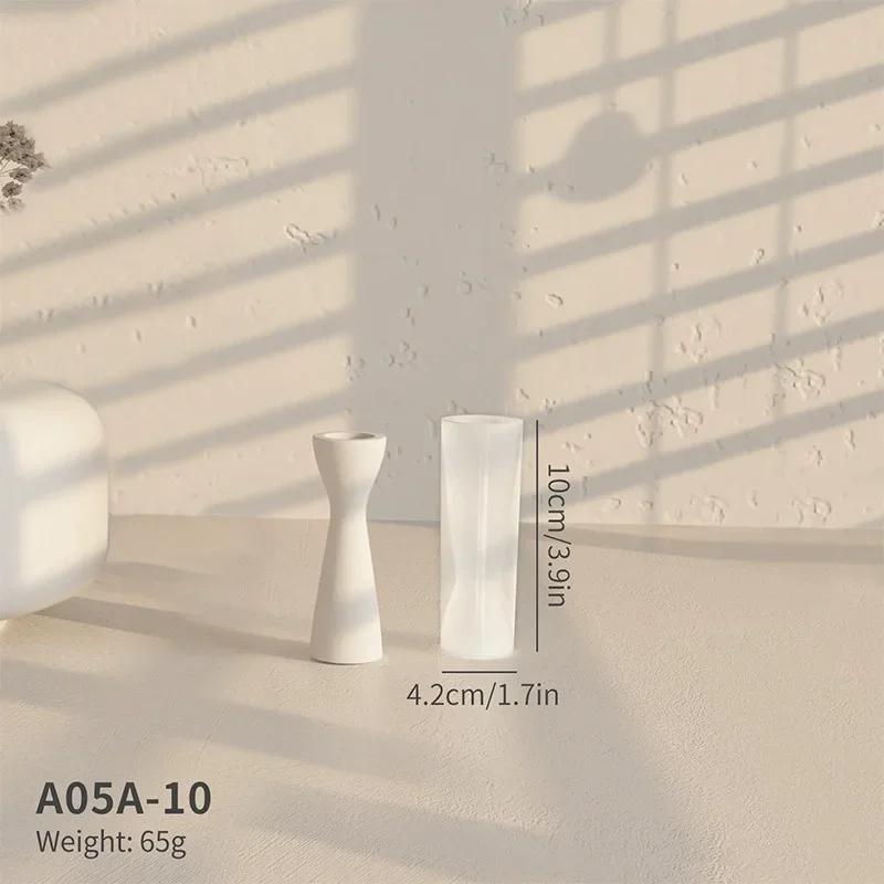 

New Candles Holders Silicone Candle Mold DIY Candles Plaster Base Ornament Candle Making Mould for Home Decoration Place Candles