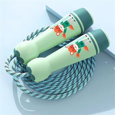 Women Men Adjustable Child Jumping Rope Cotton Rope Colourful Skipping Ropes Cartoon Training Kids Jump Rope Workout