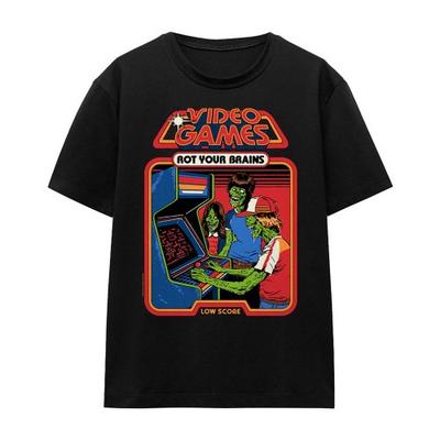 Steven Rhodes Womens/Ladies Video Games Rot Your Brains T-Shirt