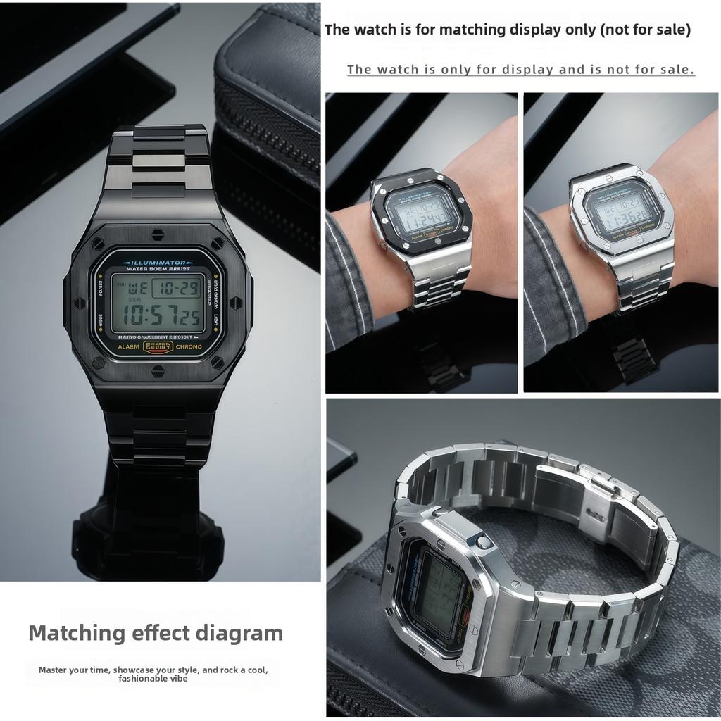 Modifiziertes Edelstahlgehäuse+Armband Für Casio G-SHOCK DW-5600 5610 GW-M5610 GW-B5600 Mod-Kit Herren Metall-Uhrenarmband Lünette Werkzeuge