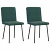 VidaXL Chaises à manger lot de 2 Vert foncé Velours 4101188