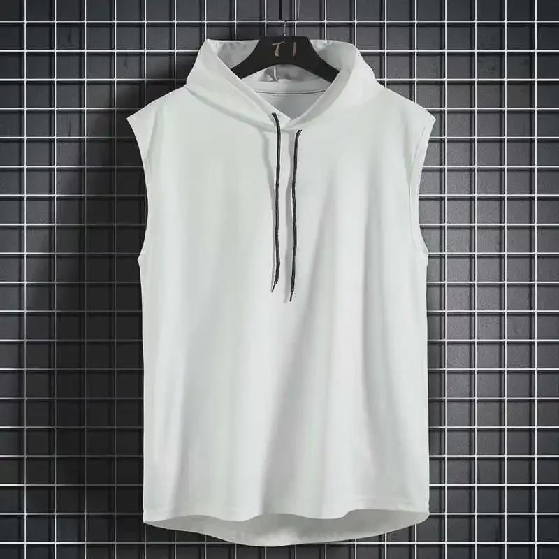 Men's Hong Kong Style Sleeveless Hoodie Vest - Trendy Summer Fashion