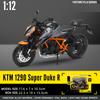 CCA Diecast 1/12 Maßstab KTM1290 Super Duke R Motorradmodell Legierung Spielzeugfahrzeug Motorrad Miniatur Auto Junge Geburtstagsgeschenk