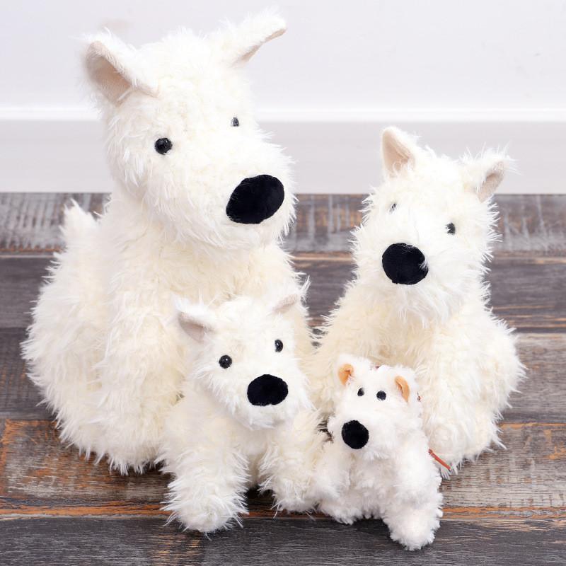 Cute Cartoon White West Highland Dog Plush Toy Doll For Dog Lovers