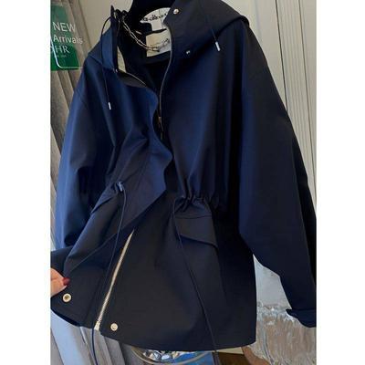 Gabardina Mujer Otoño Nueva Belleza de Otoño Top con Cordón Cintura Corta Chaqueta de Béisbol