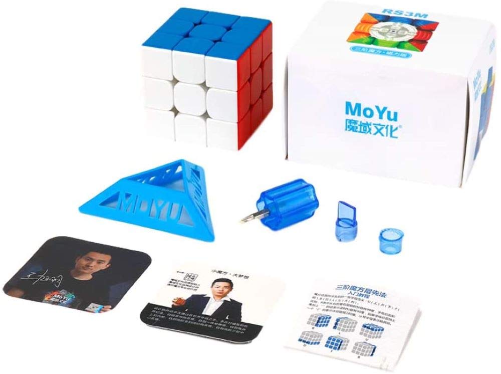 

MoYu RS3M Magic Cube, Magnetic Stability, Stickerless, Brain Training, Adjustable Spinning Comfort, Professional Grade, 3x3 [Used]