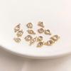 14K Gold-Plated Zircon Heart Teardrop Geometric Pendant