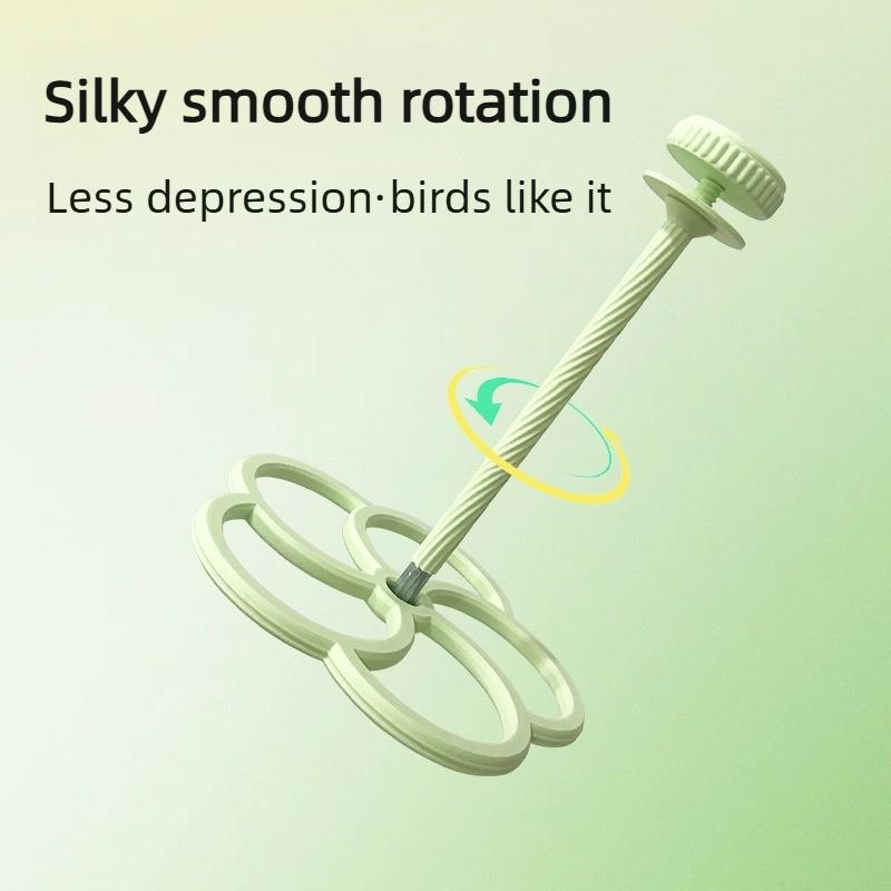 Parrot Rotating Windmill Toy Interactive Bird Cage Toy for Parrots Rotating Treat Dispenser Entertainment PeonyRotating Station