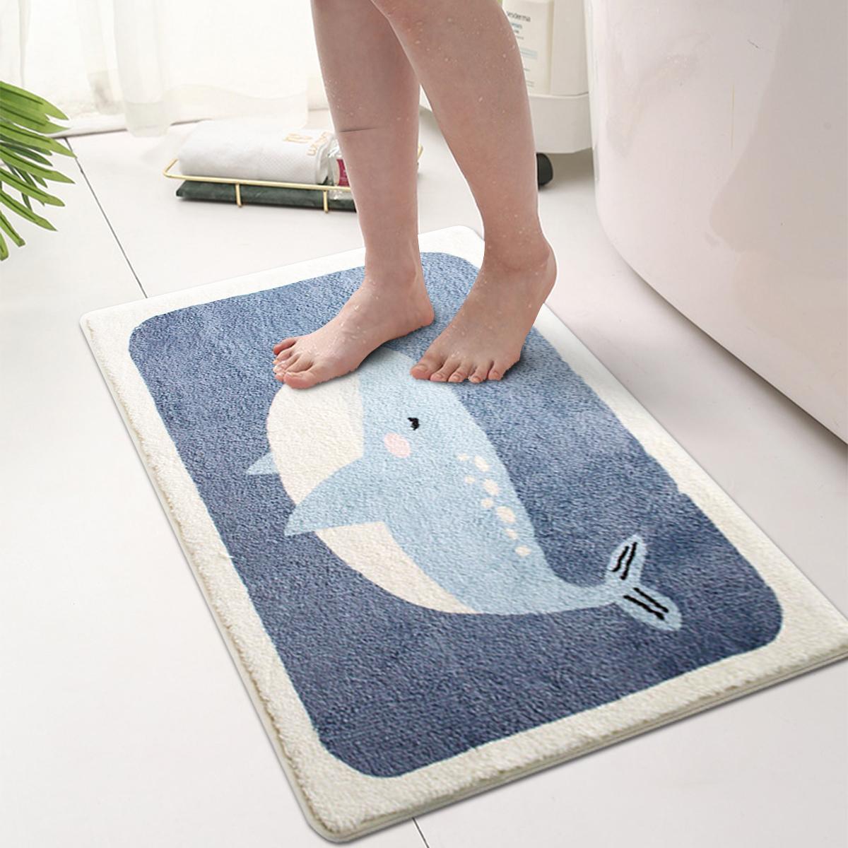

Утолщенные мультяшные фланелевые коврики для дома, впитывающие коврики для ванной, нескользящие коврики для ног, ковры для входа 40cm x 60cm