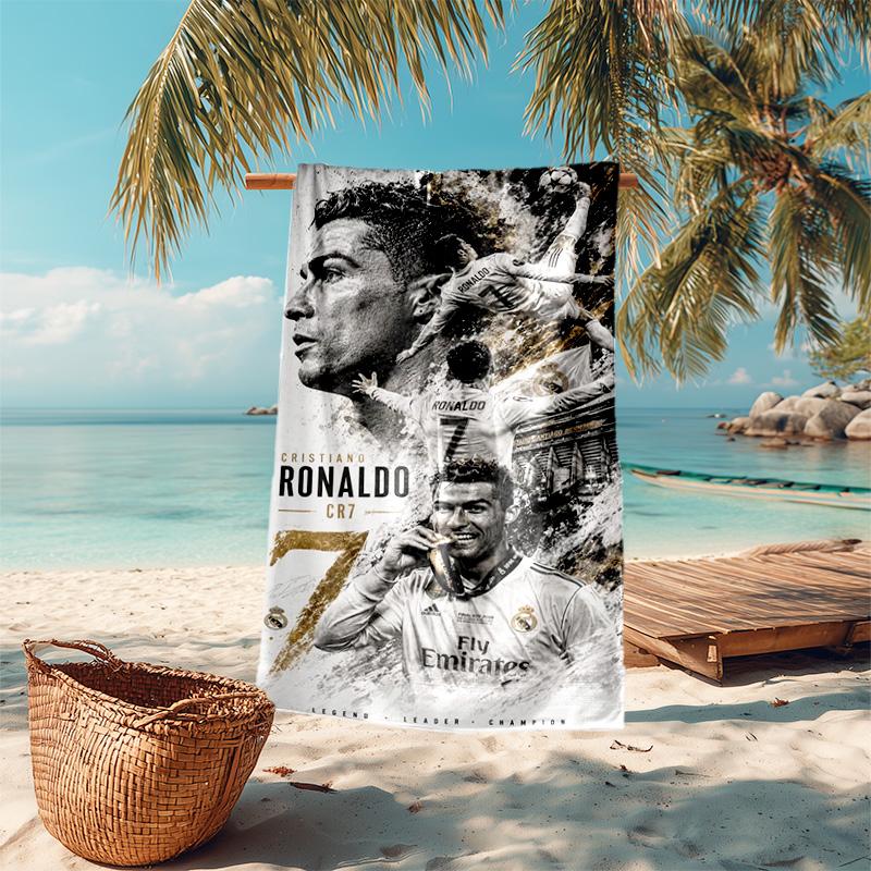 Ronaldo Legacy Passion Power Glory Beach Towel Outdoor Camping Beach Towel For Vacation Photos Quickdrying Swim Towel Absorbent Bath Towel Seaside