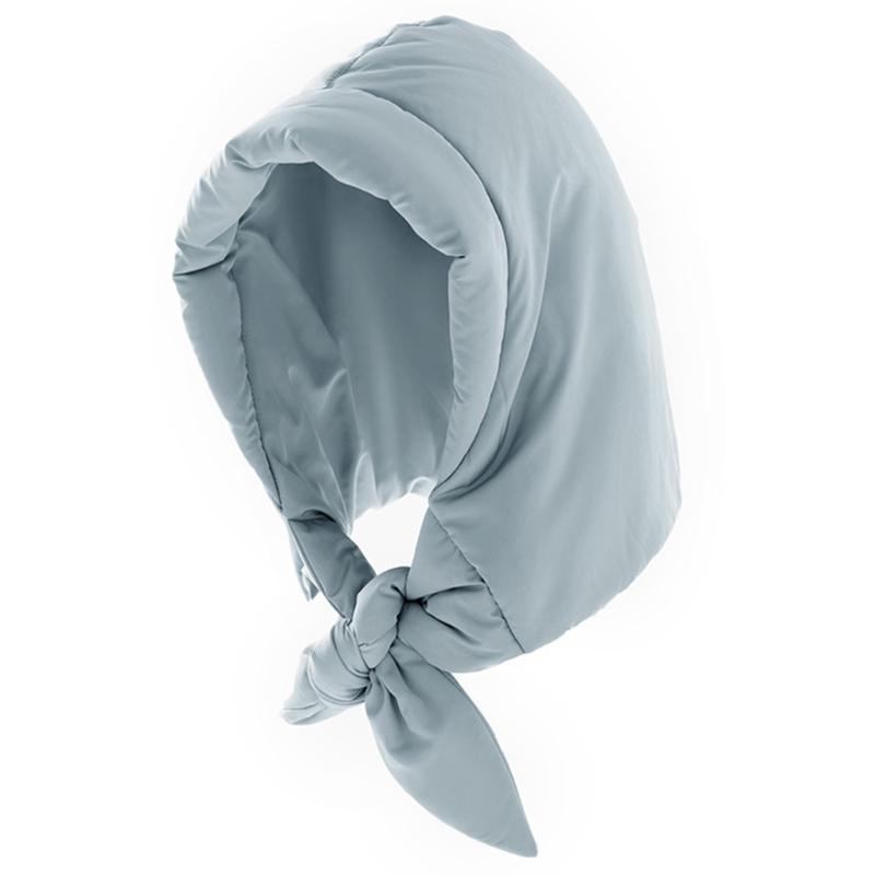 

Женская шапка Уютная хлопковая шапка Уличная осенне-зимняя шапка Двухслойная шапка-бини Ветрозащитная шапка Дутая шапка Модный головной убор светло-серый