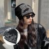 New Knitted Stacking Hat Women's Cool Big Head Circumference Loose Cold Hat Men's Autumn and Winter Warm Ear Protection Wool Hat Tide