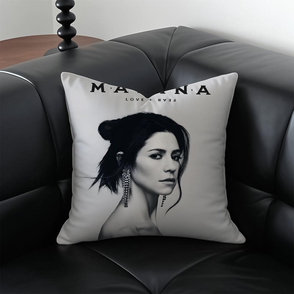 MMarina and the Ddiamonds Music Album Cushion Cover Pillow Case Antidustmite Invisible Zipper Silky Plush Cushion