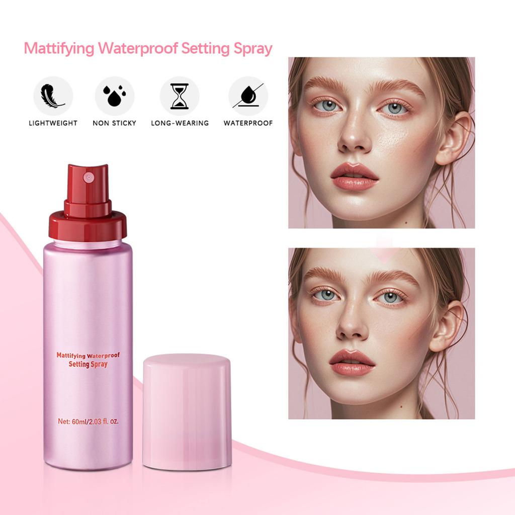 Langanhaltendes mattes Make-up-Fixierspray Hydratisierender Nebel für verschiedene Hauttypen Wasserdichtes Finish Ölkontroll-Fixierspray