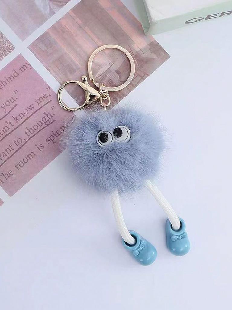 Cute Plush Keychain for Bags Backpacks Fluffy Kawaii Bag Charm Pendant Y2K Coquette Gift for Women Girls Thanksgiving Christmas