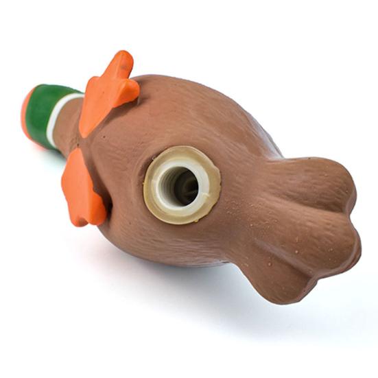 Dog Toy Cartoon Duck Shape Interactive Dog Chew Toy Durable Built-in Sound Pet Squeaky Toy Pet Supplies