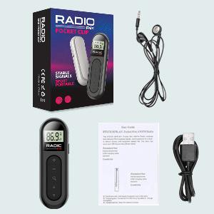Portable Mini Radio Rechargeable Fm Radio with Clip Pocket Radio