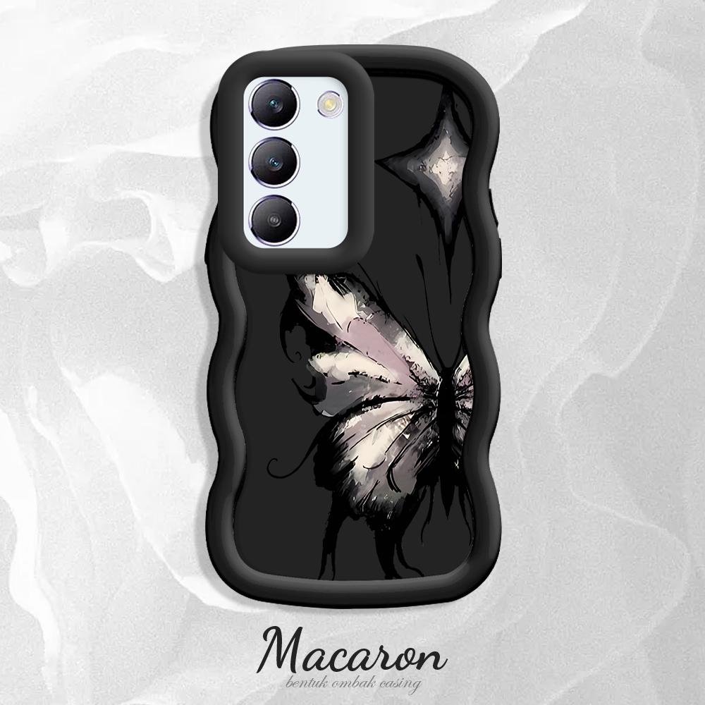 

Окрашенный узор Big Wave Edge Мягкий силиконовый материал Macaron чехол для телефона противоударный защитный резиновый чехол для OnePlus Vivo Motorola Moto Motorola Moto G22 чёрный