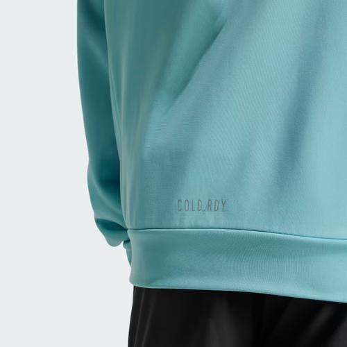 Adidas Logo Hooded Long-Sleeve Jacket for Men, Light Blue