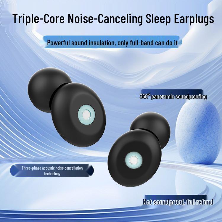 Silikonové špunty do uší tlumící hluk pro pohodlný spánek bez hluku