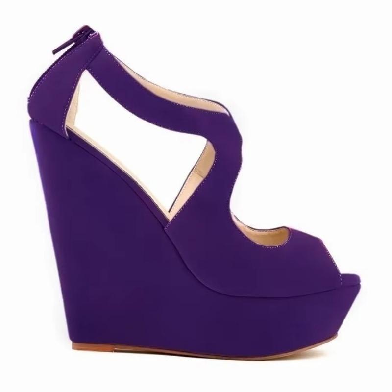 Új Női Szandálok Elegáns Női Bokapántos Platform Szandál Szexi Nyitott Orrú Bársony Magassarkú Ékek Esküvői Cipők Plus Size