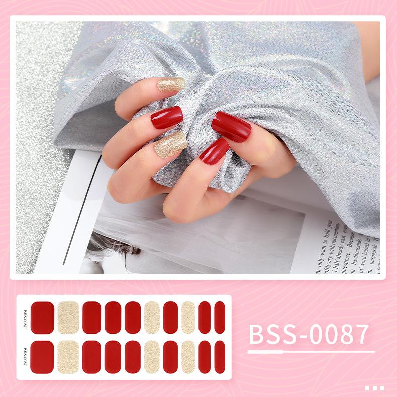 Beauty Stickers Semi-cured Nail Stickers UV Phototherapy Lamp Gel Manicure Stickers Mixed