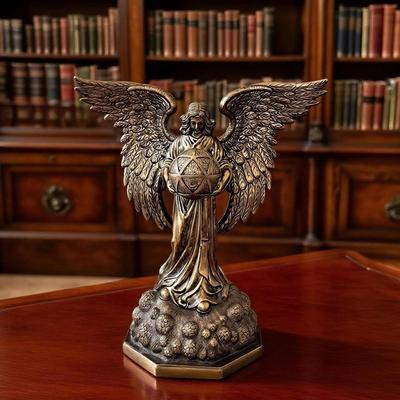 Angel Home Decor: European Retro Imitation Copper Resin Ornament for Entryway