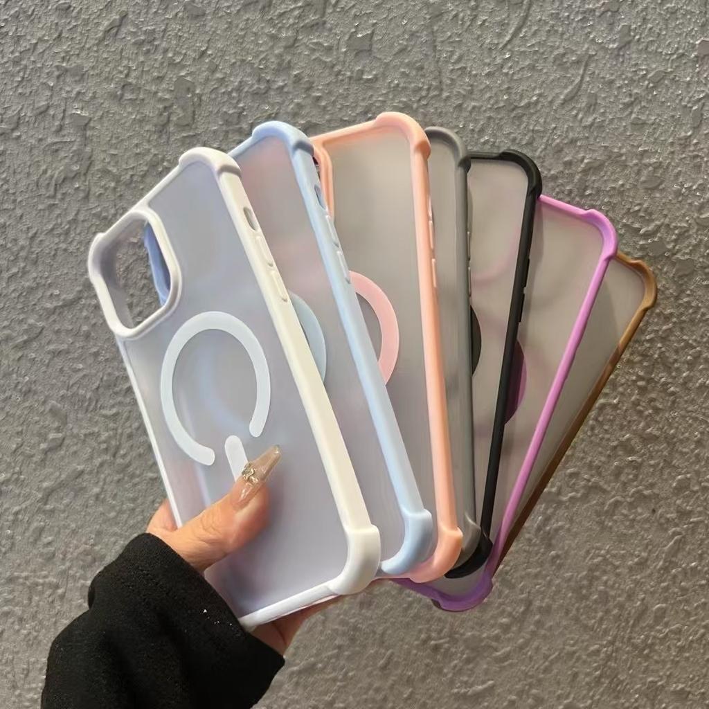 Průhledný pancéřový magnetický kryt Shelluxe pro iPhone 16 15 14 Plus 13 12 11 Pro Max Pouzdra Luxusní ochrana rohů Kryt na telefon